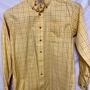 LL Bean Button Down Shirt Mens Sz M Check Long Sleeve.